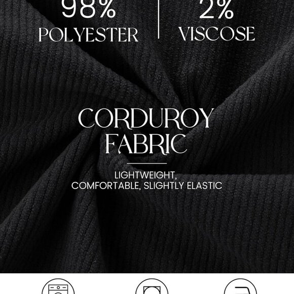 Women Corduroy Skirt 2025 Fall Mini Pencil Skirt Elastic High Waisted Skirt with - Picture 6 of 6